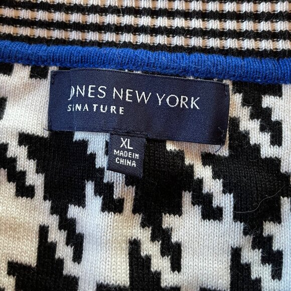JNY Signature Houndstooth Cardigan - Picture 7 of 10